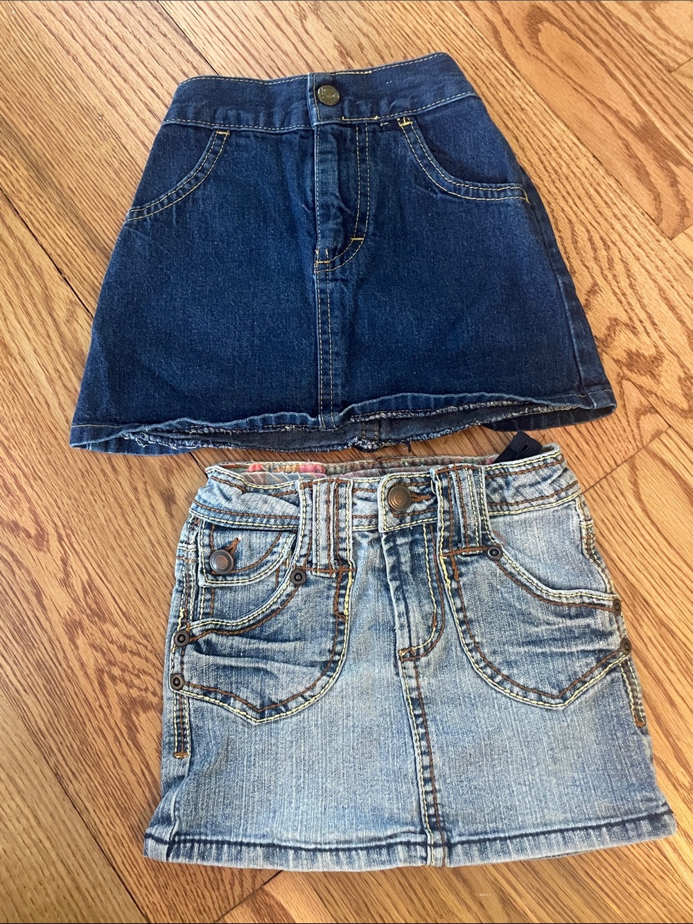 Lee Girls Denim Skirts - Dark Blue & Light Wash Set